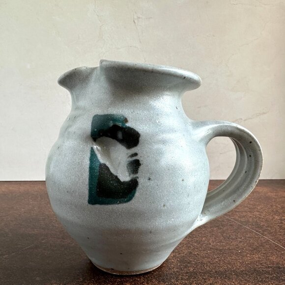 Mid Century Stoneware Pitcher Vase - Picture 5 of 16
